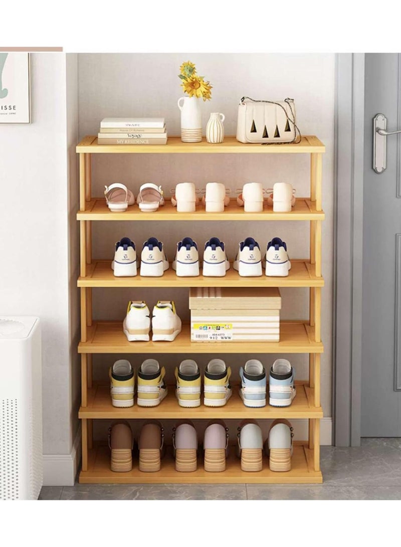 LINGWEI 4,5,6-Tier Bamboo Shoe Rack Organizer – Durable, Space-Saving Storage for Shoes, Bags & Accessories – Eco-Friendly & Easy to Assemble - Image 5