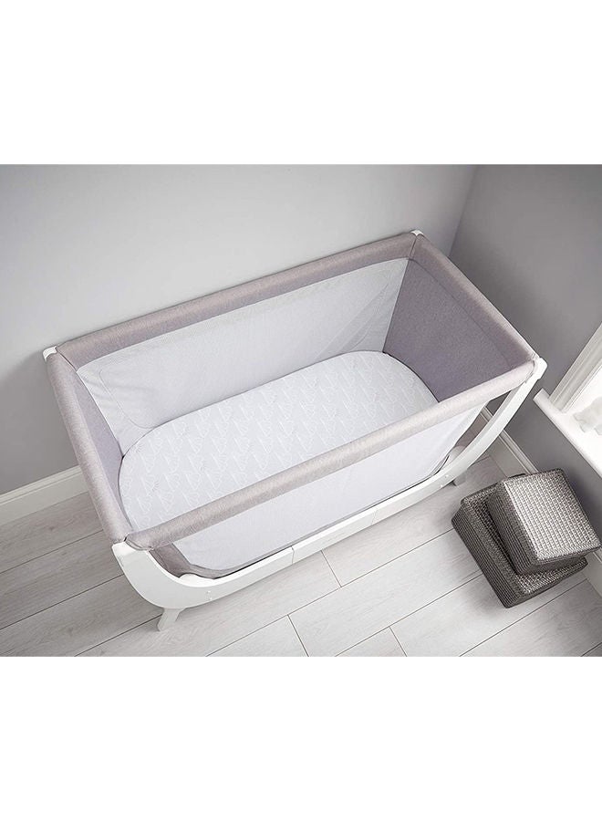 Shnuggle Pack Of 2 Light, Breathable And 100% Soft Jersey Cotton Fitted Sheets For Air Cot Mattress - Grey 120x60 Cm  - Image 2