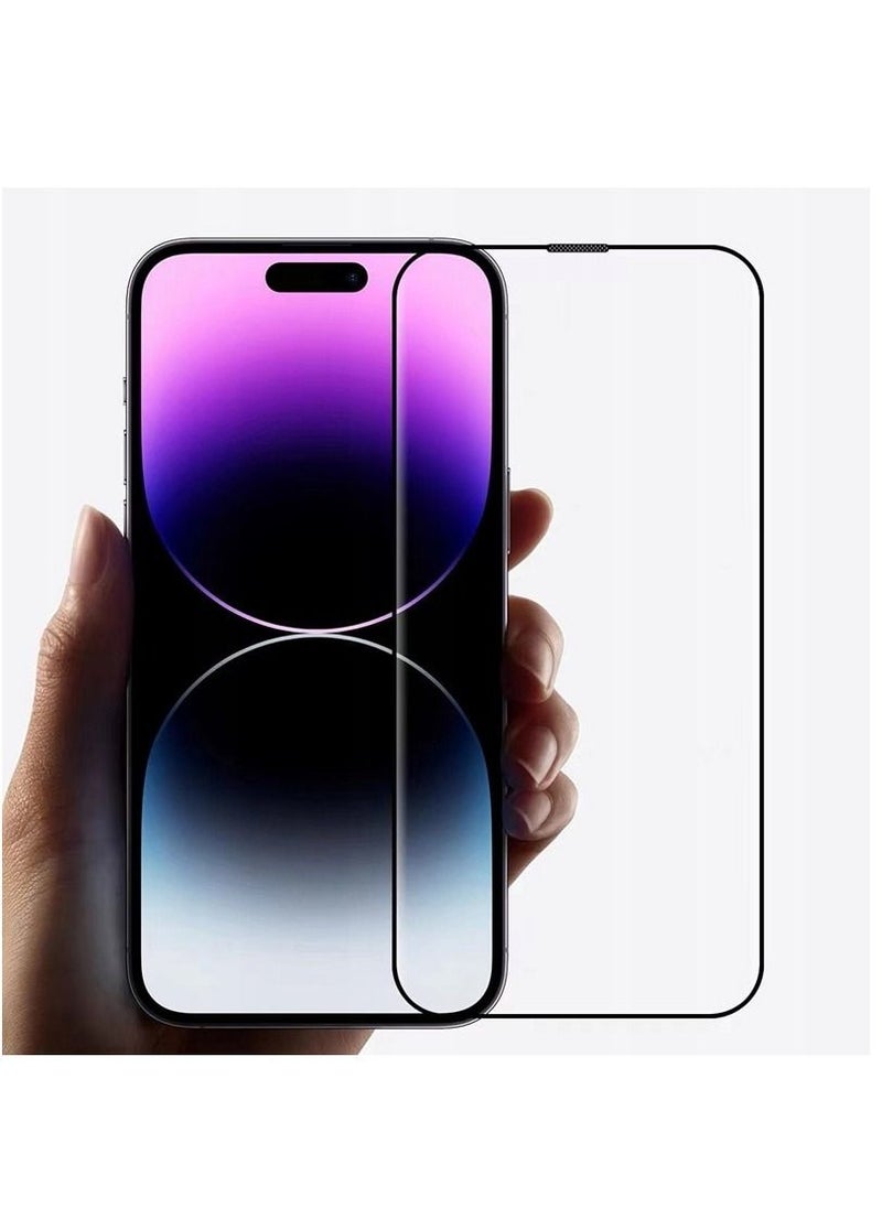 MOCOM Tempered Glass Screen Protector for Apple iPhone 14 Pro Max Clear/Black  - Image 1