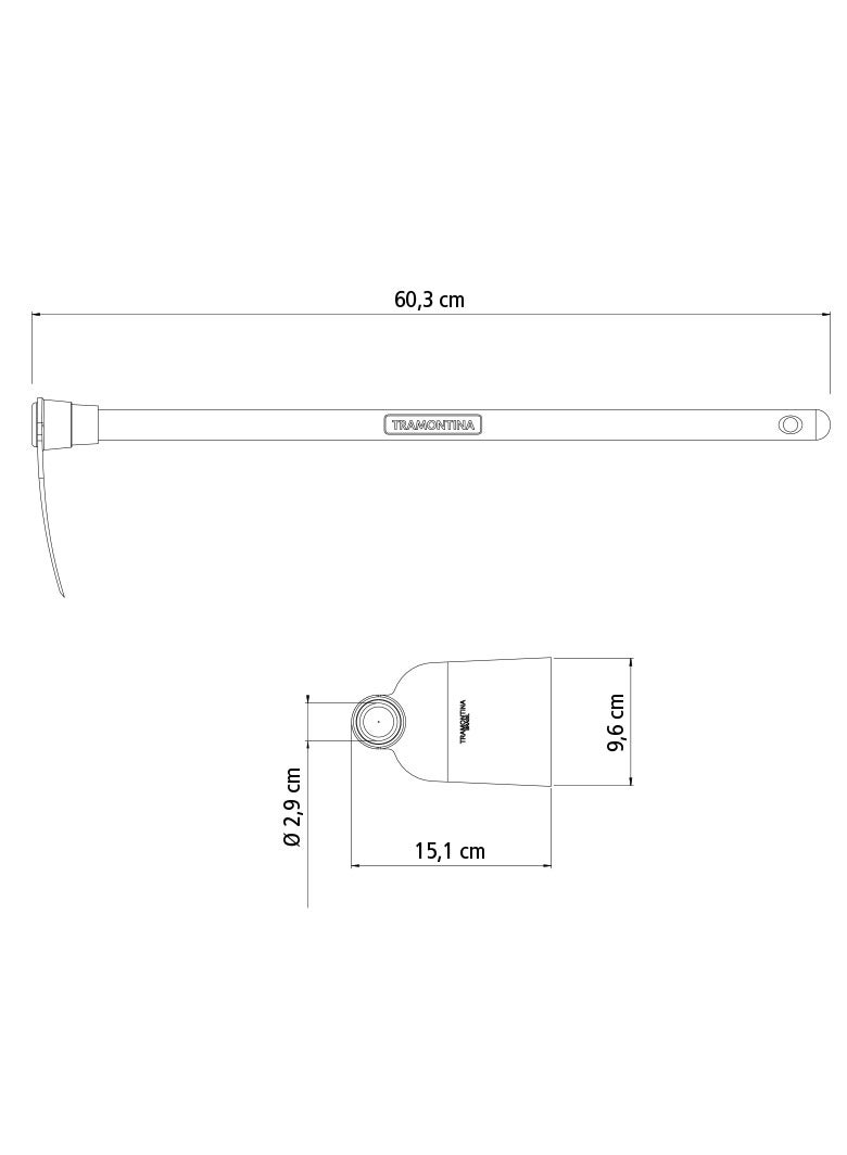 TRAMONTINA مجرفة حديقة مع فولاذ كربوني خاص ومقبض خشبي بطول 60 سم - Image 2