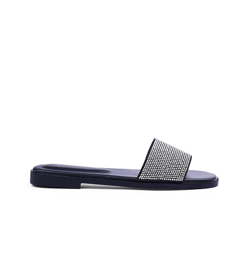 Cuple Womens rhinestone flat sandals