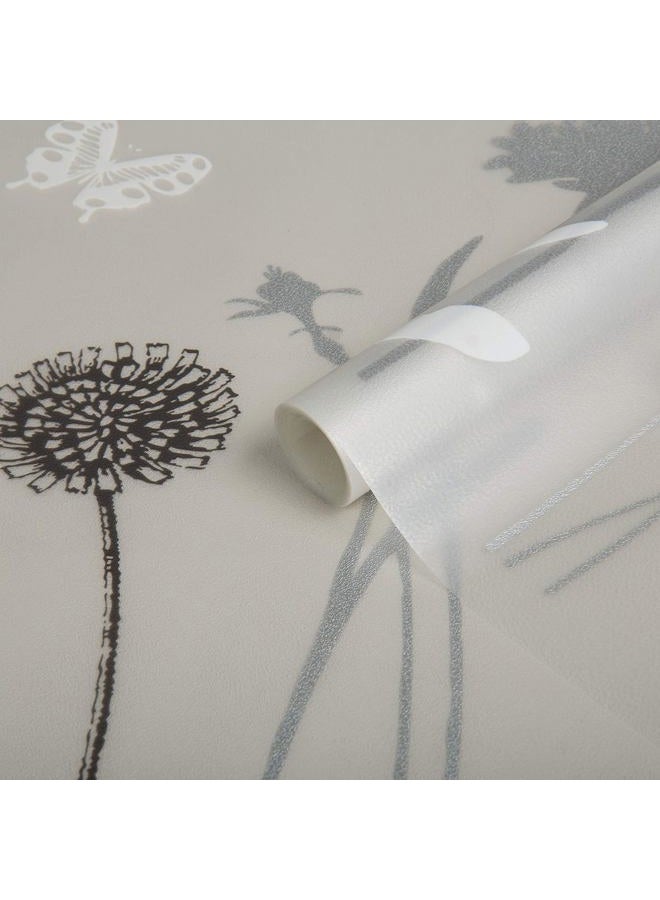 d-c-fix Window Film Blossom Flower Pattern Static Self-Adhesive Premium 45 cm x 1.5 m Opaque Privacy Film UV Protection Window Film Frosted Glass Film Dandelion Grasses Motif - Image 1