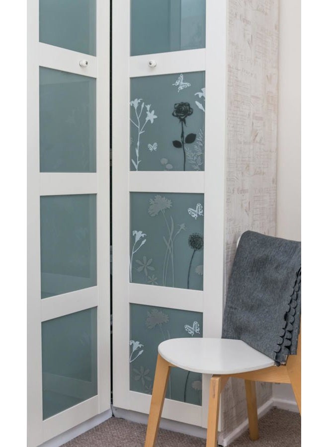 d-c-fix Window Film Blossom Flower Pattern Static Self-Adhesive Premium 45 cm x 1.5 m Opaque Privacy Film UV Protection Window Film Frosted Glass Film Dandelion Grasses Motif - Image 4