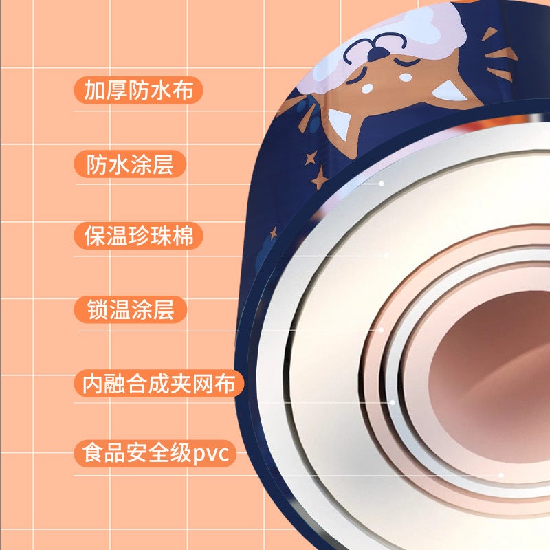 Folding Bath Tub, Blue Starry Sky Ice Bath Tub, Quilted Cotton Household Baby Bathtub, Foot Soaking Tub, No Need For Inflation - Image 4