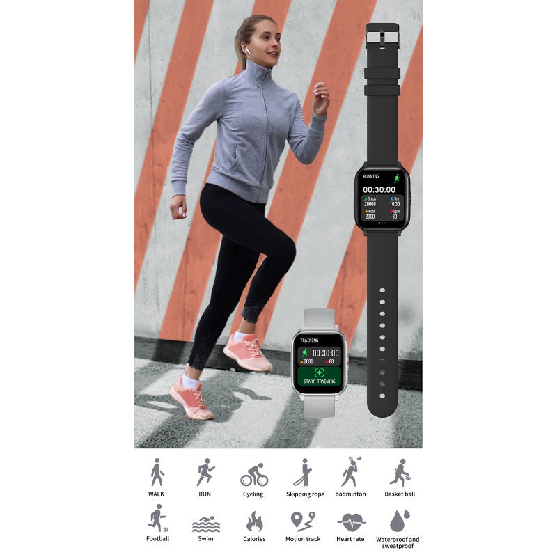 1.69" Color Screen Gold Smart Bracelet 240x280 Resolution Heart Rate Monitor - Tracks Blood Pressure Blood Oxygen Sleep 8 Motion Modes Smart Bracelet Waterproof Fitness Tracker for Men Women - Image 4