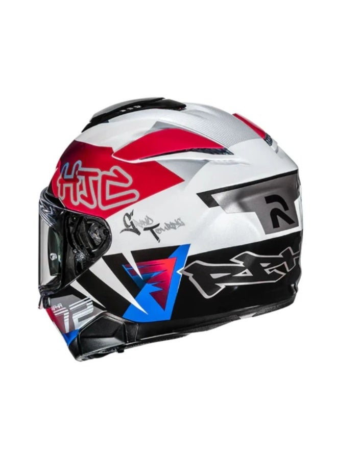 HJC RPHA 72 GOLDY BK/WH/RD/BL HELMET - Image 2