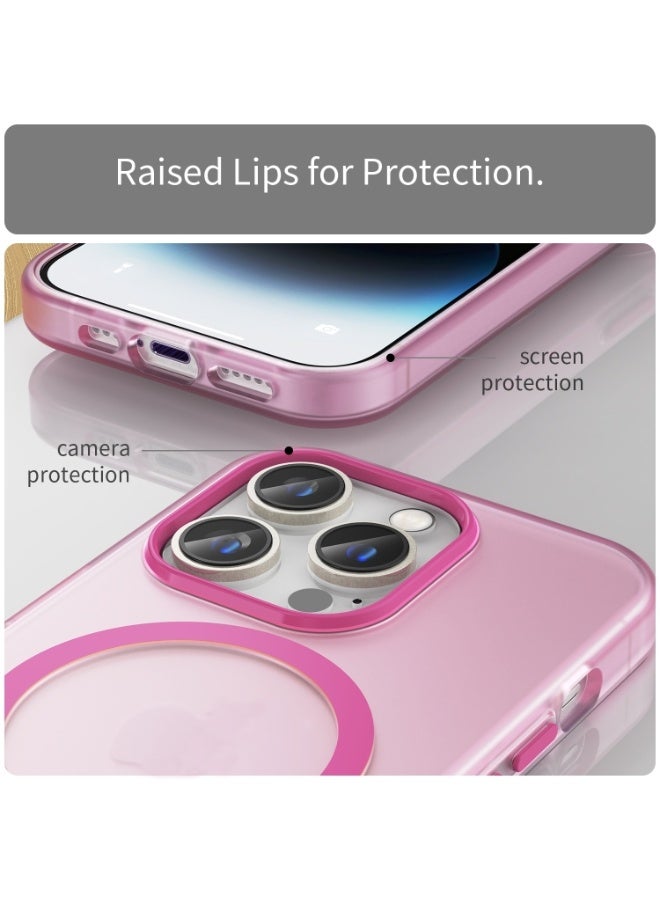 Drop-resistant, reinforced plastic back cover compatible with iPhone 16 Pro - Pink - Image 3