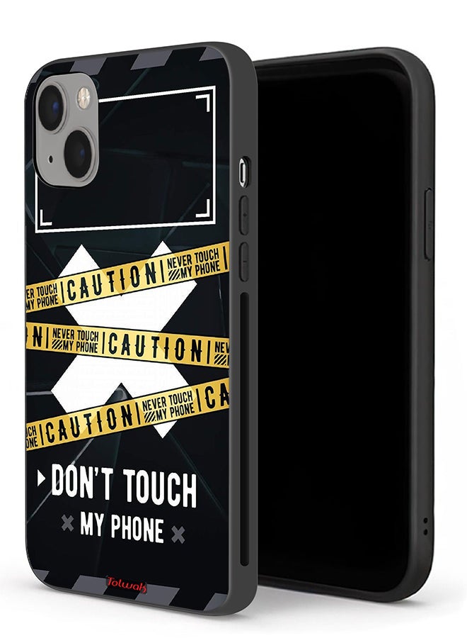 Tolwak Apple iPhone 13 mini Protective Case Caution Never Touch My Phone - Image 1
