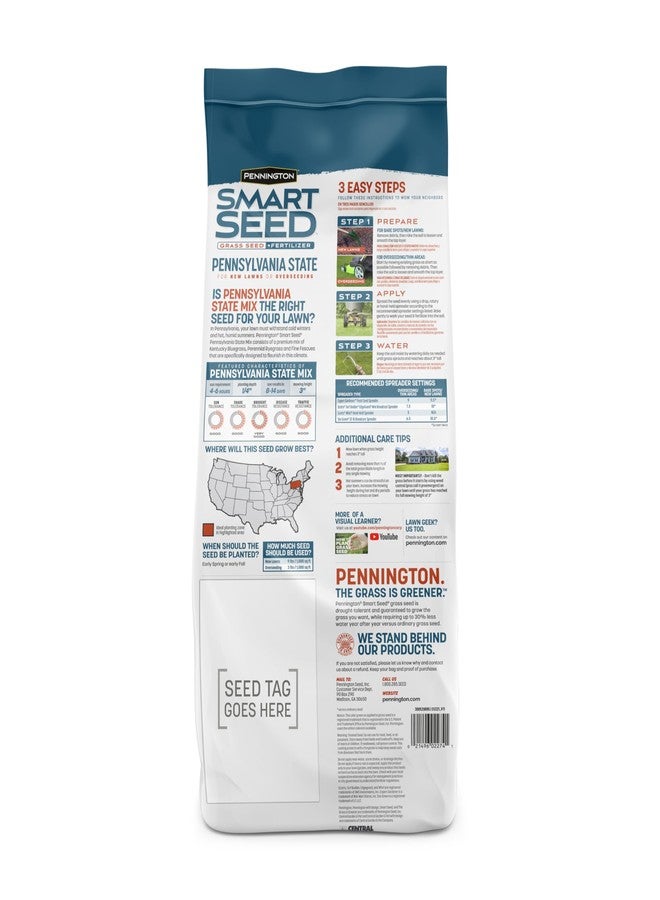 Pennington 100543715 Smart Seed Pennsylvania State Grass Mix 7 lb, Black Label - Image 2