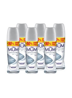 MUM Deodorant Roll-On Unperfumed, Pack of 6, 75ml Each - Gentle and Effective Protection, Alcohol-Free, Ideal for Sensitive Skin  - Image 1