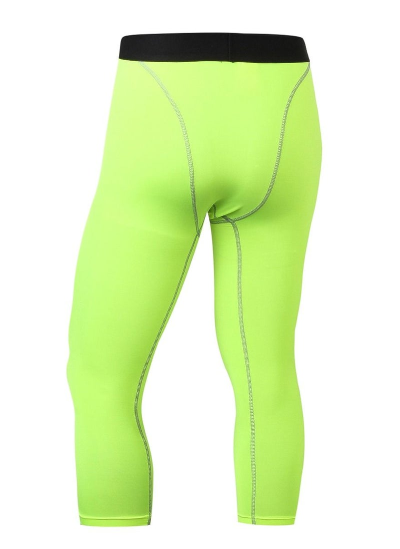 Loquat - Men Quick Dry Breathable Elastic Running Trousers Green - Image 1