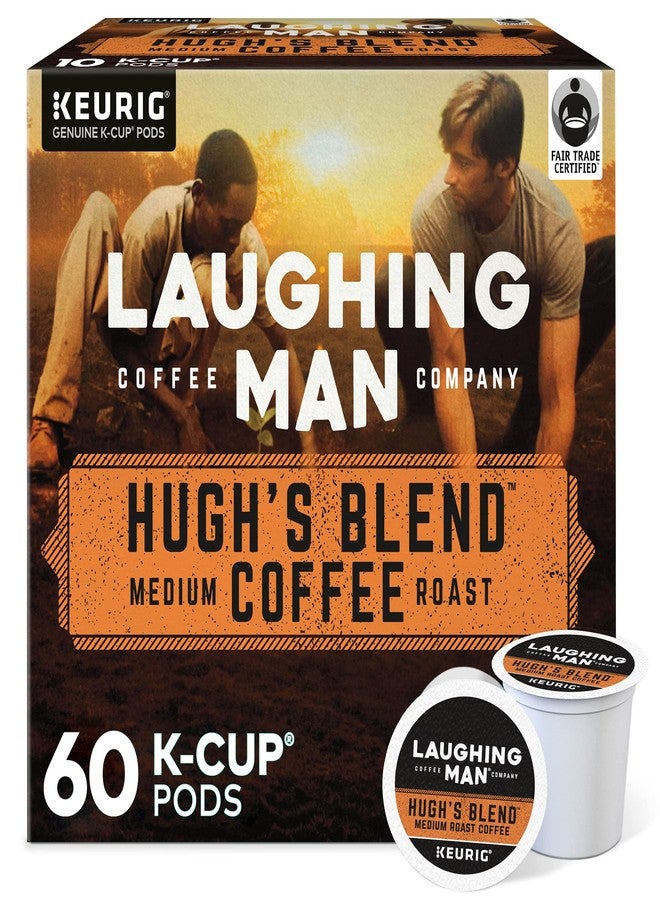 Laughing Man Hugh's Blend Keurig Single-Serve K-Cup Pods, Medium Roast Coffee, 60 Count (6 Packs of 10) - Image 1