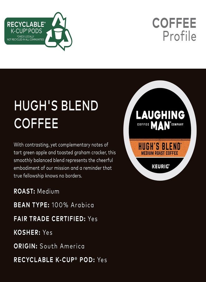 Laughing Man Hugh's Blend Keurig Single-Serve K-Cup Pods, Medium Roast Coffee, 60 Count (6 Packs of 10) - Image 3