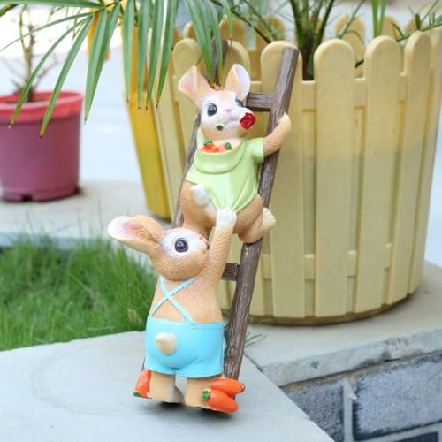 The Decorshed Bunny Ladder for Home Decoration Garden Decor Room Decor Balcony Decoration - Image 2