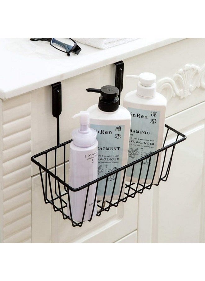Go Hooked Go Hooked Hanging Storage Basket, Cabinet Door Organiser, Over Door Kitchen Cabinet Storage Basket Rack Holder Hanging Organiser Durable Construction Space Saving Pack of 2  - Image 2