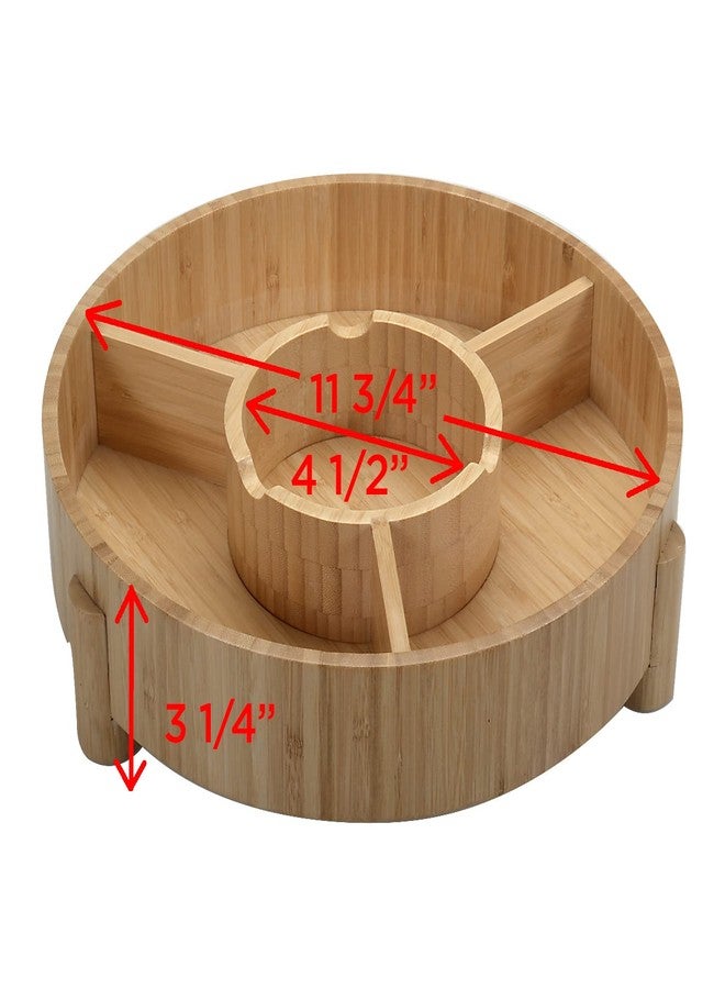 MobileVision Bamboo Dish Snack Bowl for Pistachios, Peanuts, Sunflower Seeds, Fruit, Olives, Edamame & more Serving Dish for entertaining and gifting - Image 2