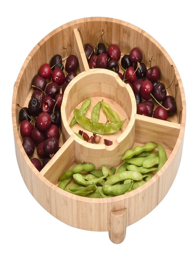 MobileVision Bamboo Dish Snack Bowl for Pistachios, Peanuts, Sunflower Seeds, Fruit, Olives, Edamame & more Serving Dish for entertaining and gifting - Image 5