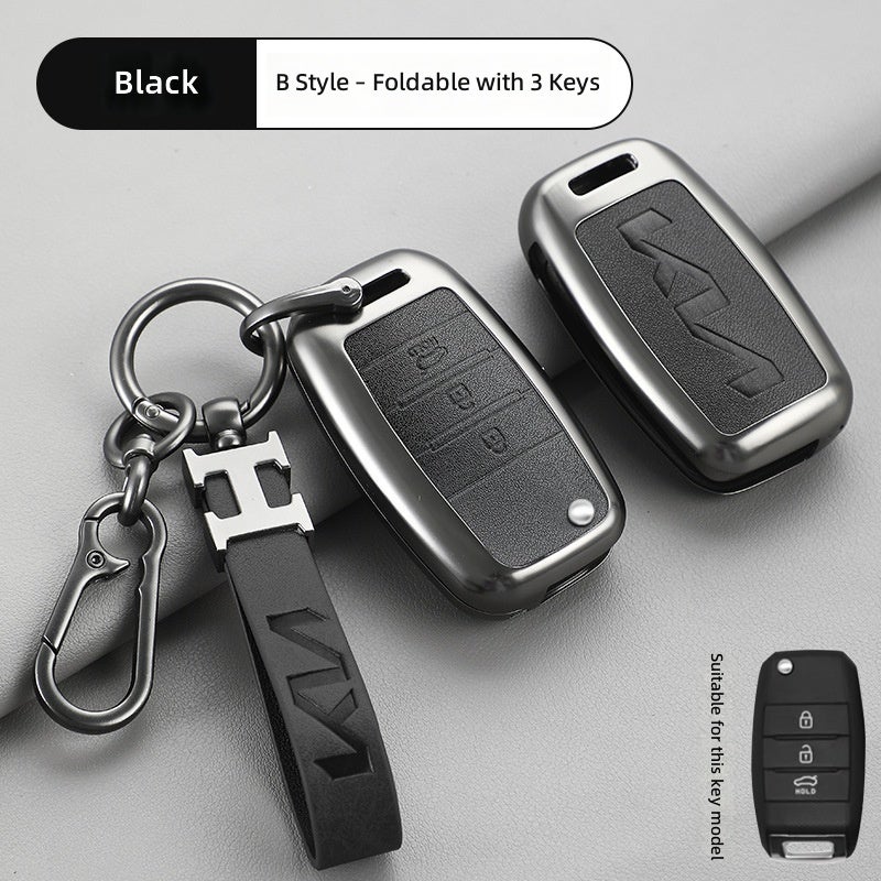 Kia Key Case Compatible with K5, K2, K3, K4, KX5, KXCROSS, Rio, Soul – Zinc Alloy Retro Style (Dark Green) - Image 1
