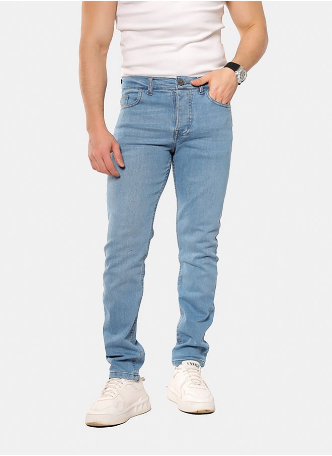 WHITE RABBIT - Slim Fit Heather Dark Blue Jeans - Image 1