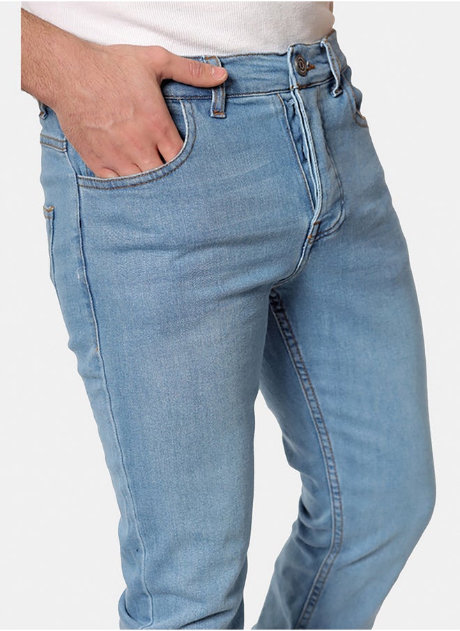 WHITE RABBIT - Slim Fit Heather Dark Blue Jeans - Image 1