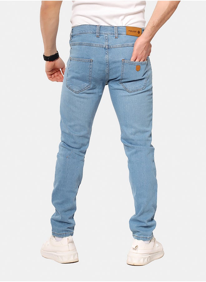 WHITE RABBIT - Slim Fit Heather Dark Blue Jeans - Image 1