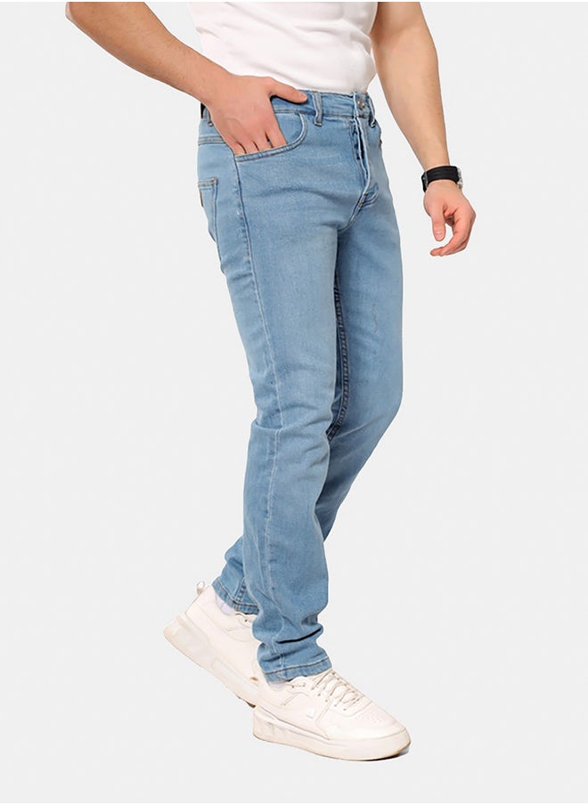 WHITE RABBIT - Slim Fit Heather Dark Blue Jeans - Image 1