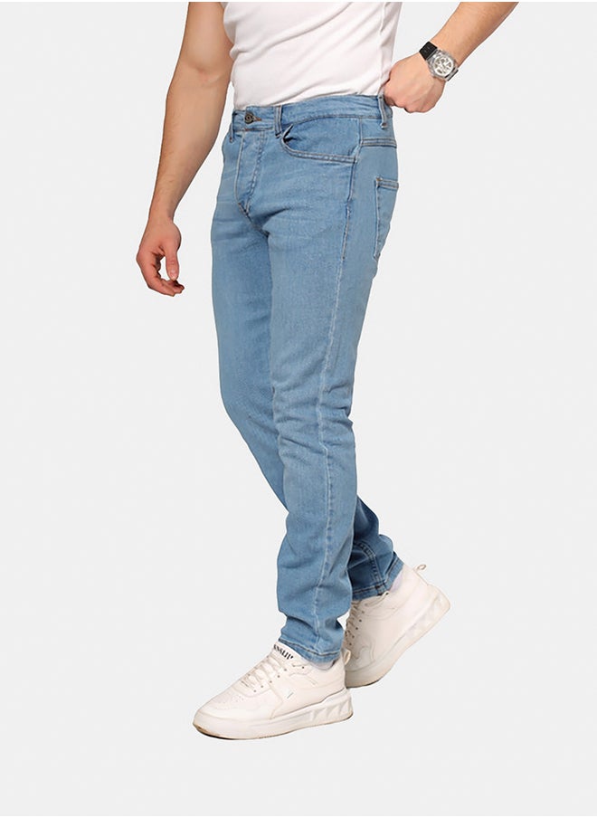WHITE RABBIT - Slim Fit Heather Dark Blue Jeans - Image 1