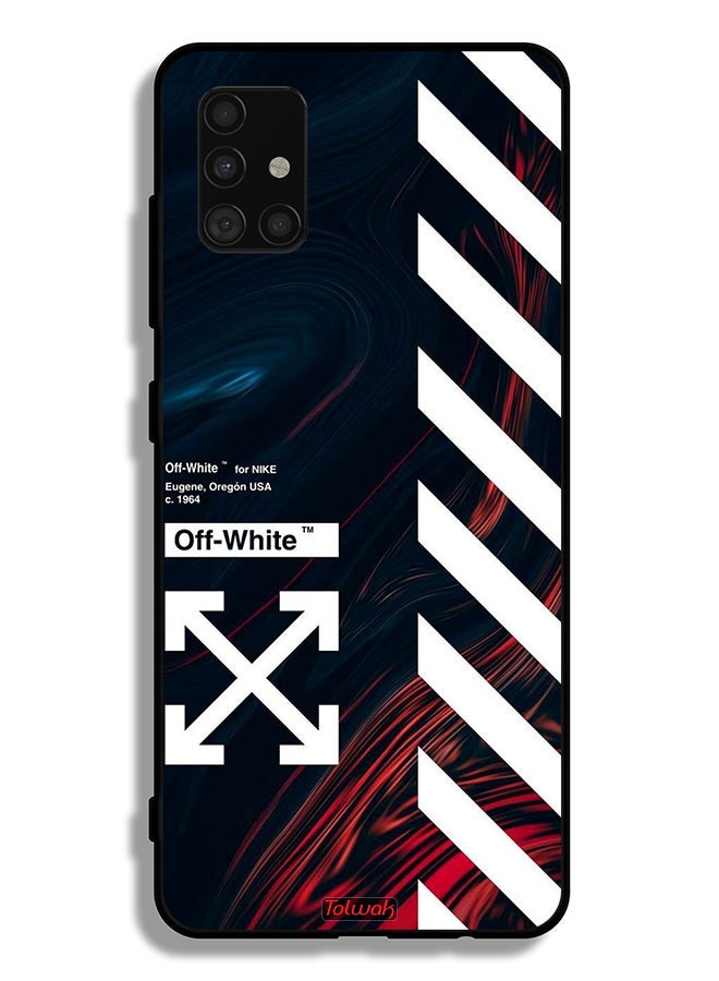 Tolwak Samsung Galaxy A51 4G Protective Case Cover Off White Sticker - Image 1