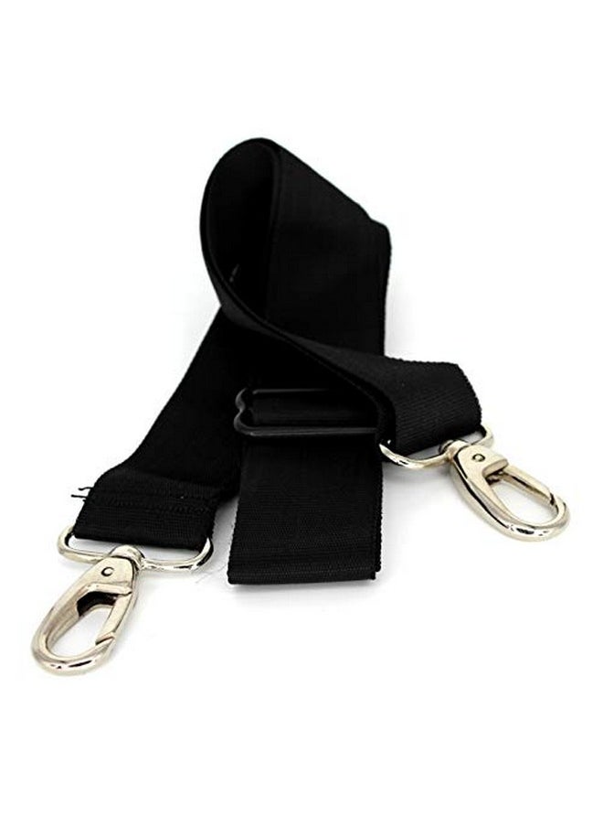 SHOPEE - SHOPEE Nylon Replacement Adjustable Shoulder Strap with Swivel (4 cm, Width, Black) - Image 1