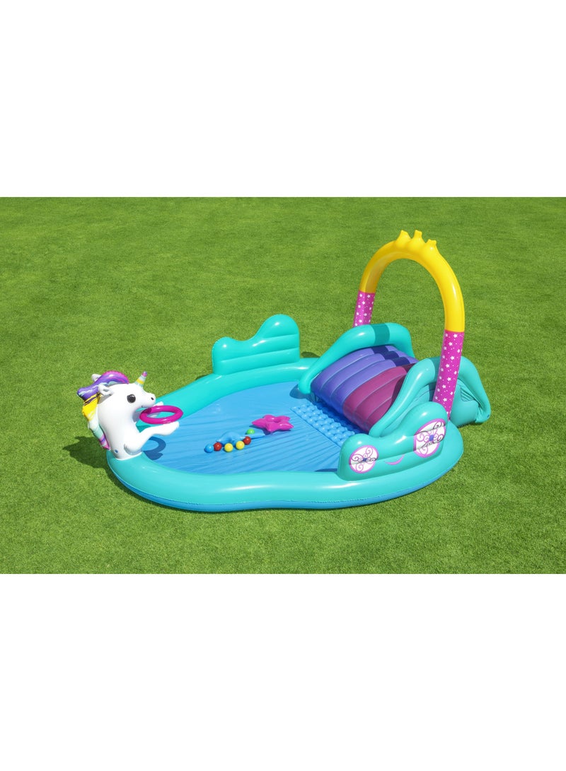 Bestway Inflatable Playcenter Magic Unicorn 274x198x137cm | with Inflatable Slide and Water Splash | Kiddie Pool | Kids Pool | Easy to Set Up | Backyard Pool | Family Pool Perfect for Summer - Image 2