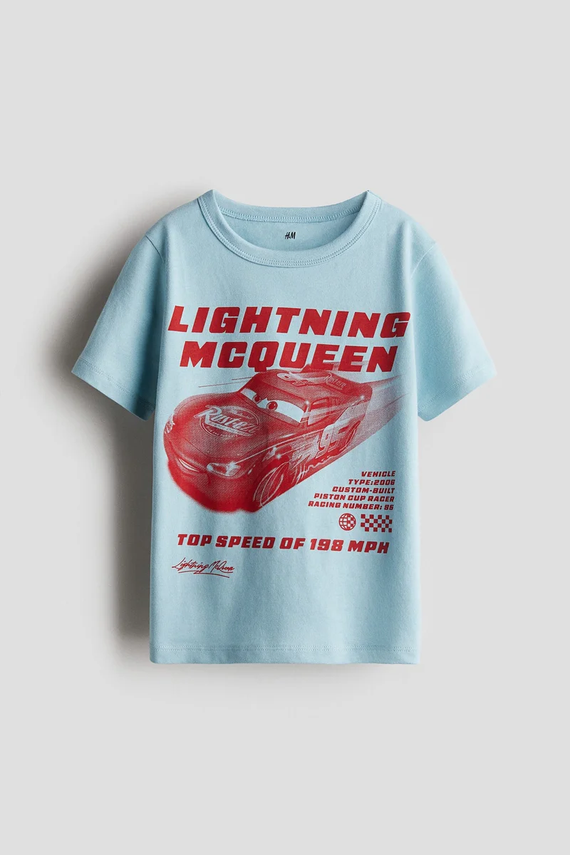 اتش اند ام Printed cotton T-shirt