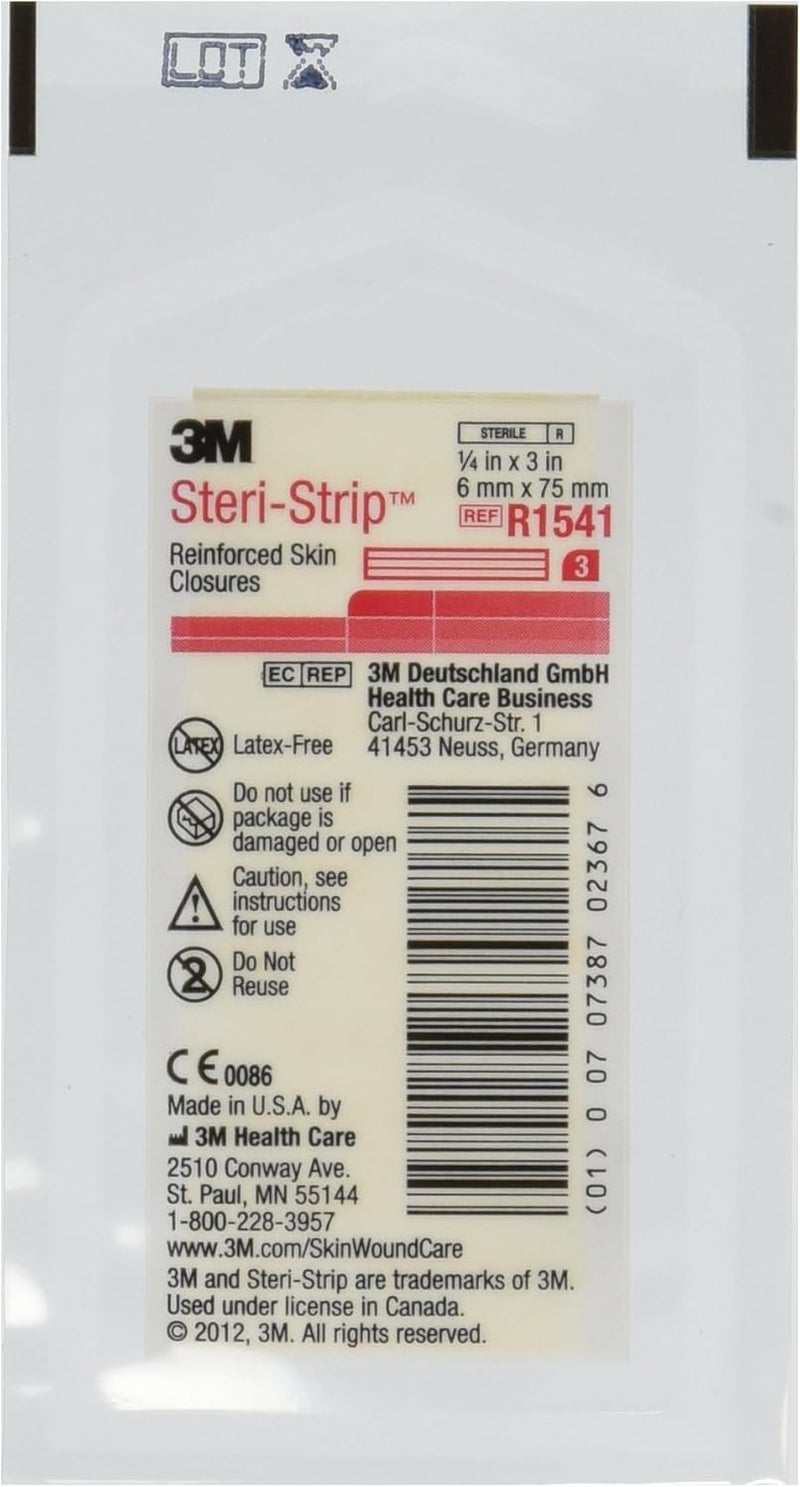 STERI-STRIP شرائط 3M ستيري لإغلاق الجروح 1/4'' × 3'' - 10 عبوات من 3 - Image 1