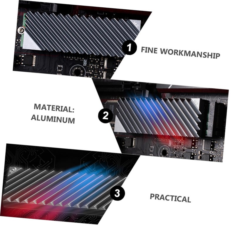 مشتت حرارة من الألومنيوم لـ SSD عالي الأداء مستقر سهل التركيب يقلل من تراكم الحرارة - Image 4