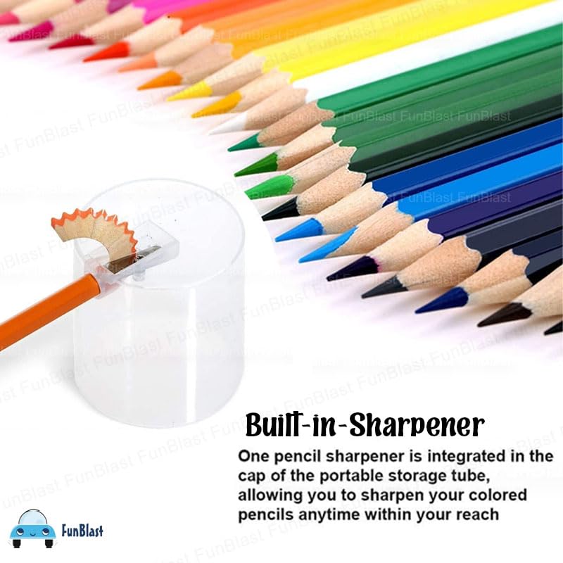 FunBlast Colour Pencils Set for Kids, 24 Pcs Colorful Soft Wax Pencil Colors/Artist Sketching, Drawing Color Pencils for Art Craft Work, Professional Colouring Pencils for Artists, Beginners - Image 5
