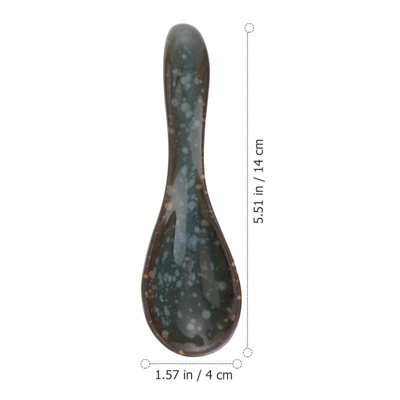 4Pcs Japanese Ceramic Soup Spoons Set Kiln Glazed Multipurpose Porcelain Tableware - Image 3