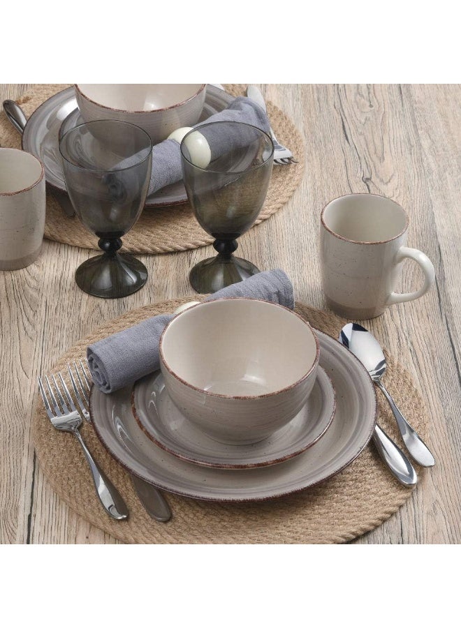 Pfaltzgraff Sadie Pack of 16 Dinnerware Set Cream - Image 3