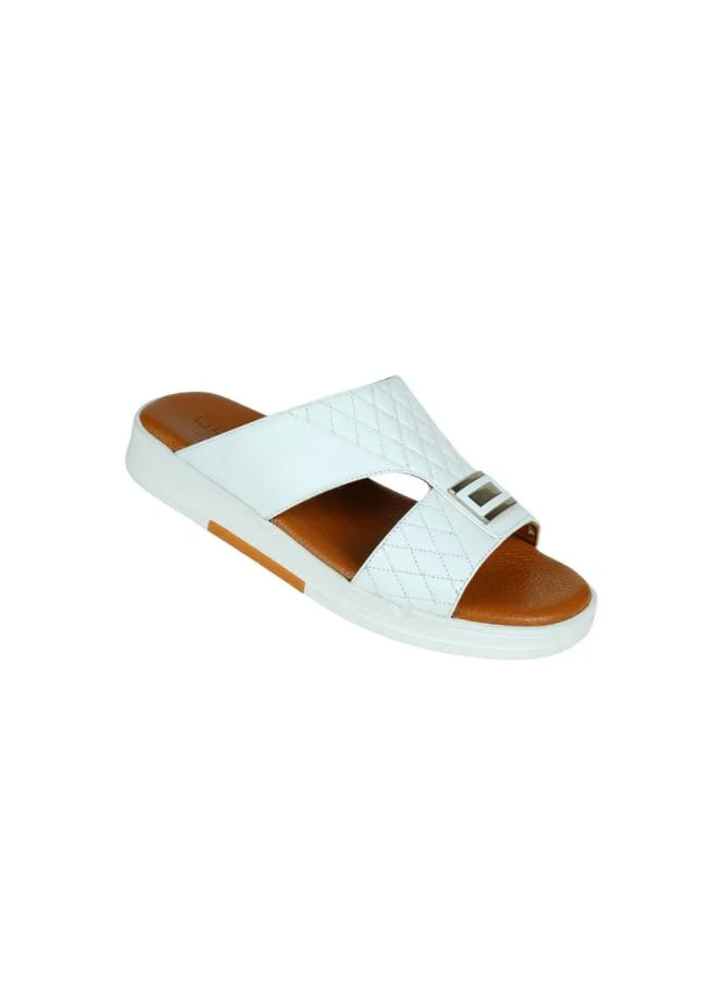 بارجيل أونو 008-3643 Barjeel Uno Mens Arabic Sandals MSA138 White