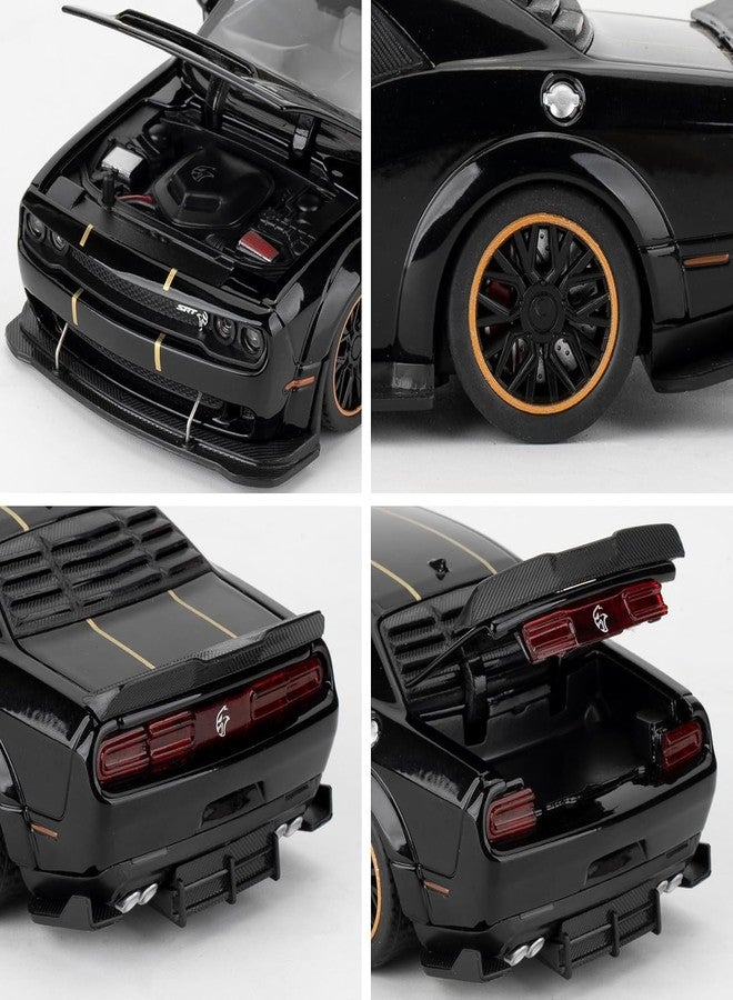 FEXXA Hellcat 1:32 Scale Dodge Challenger Die-Cast Metal Toy Model Car for Kids - Pull Back Mechanism, Birthday Gift for 3+ Year Old Boys (Hellcat Black) - Image 4
