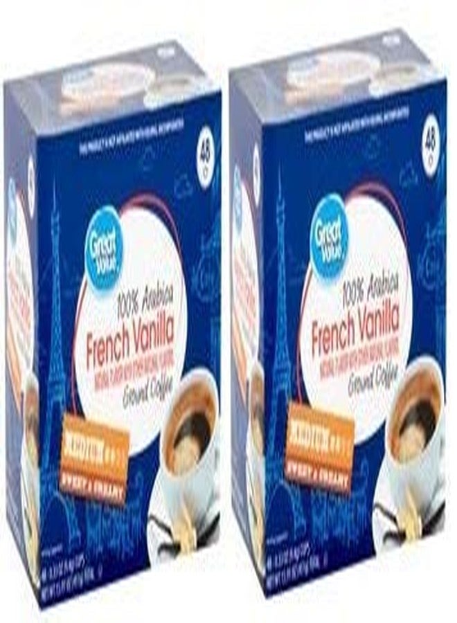 Great Value 100% Arabica French Vanilla Coffee Pods, Medium Roast, 48 Count (Pack of 2) - Image 1