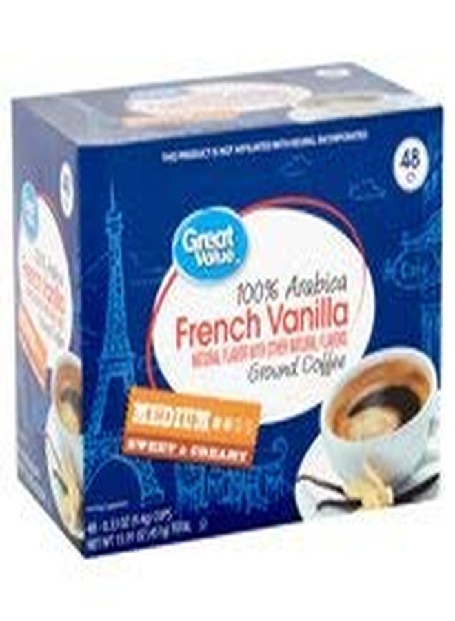 Great Value 100% Arabica French Vanilla Coffee Pods, Medium Roast, 48 Count (Pack of 2) - Image 2