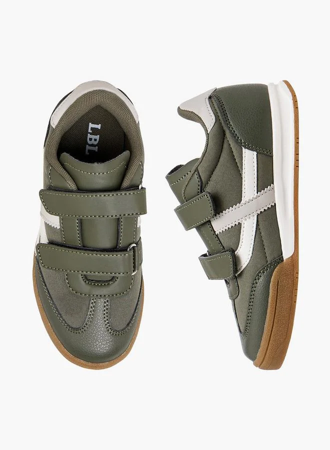LBL by Shoexpress Boys Panelled Sneakers with Hook and Loop Closure