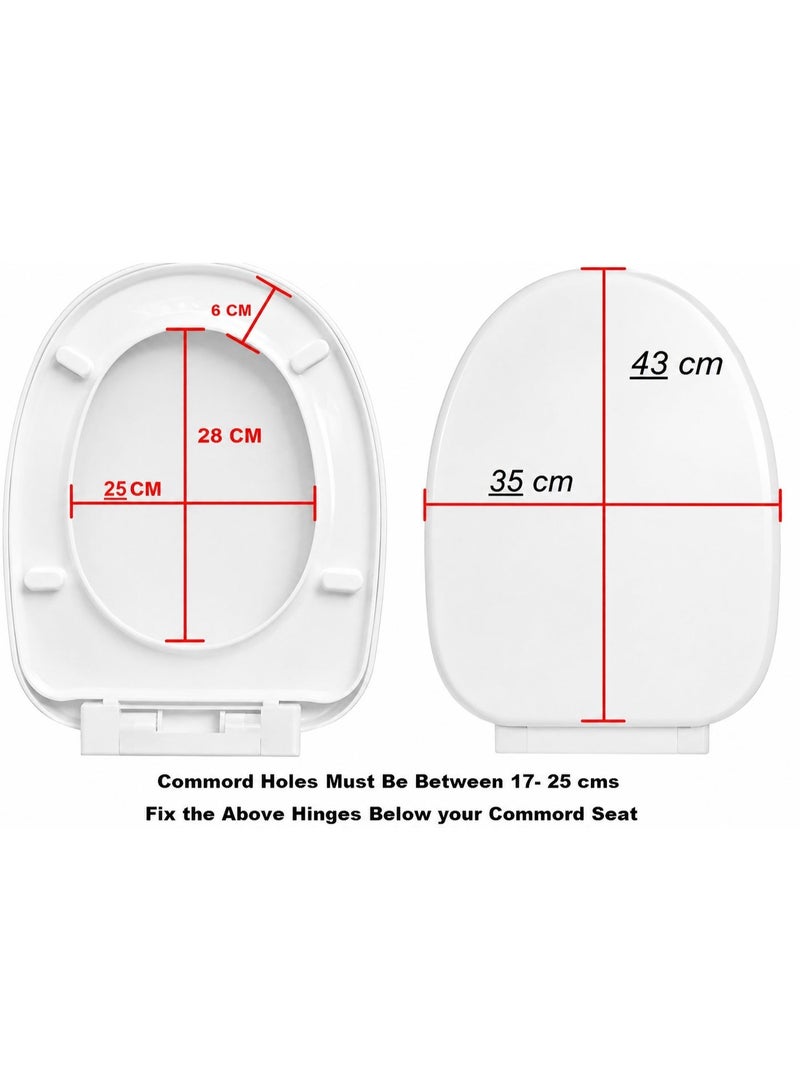 Bathroom accessories (white toilet seat cover, dimensions as shown in the picture) - Image 2