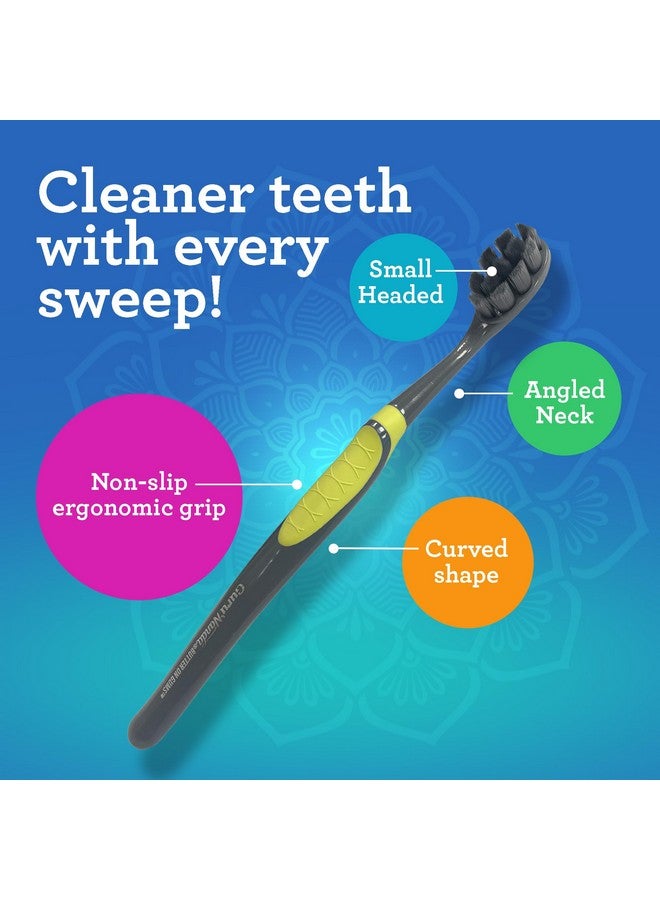 جوراناندا فرشاة أسنان جوروناندا باتر أون غومز بالفحم - أكثر من 8000 شعيرات سوفتكس™ للأسنان واللثة الحساسة، تساعد على تبييض الأسنان، فائقة النعومة (6 قطع) - Image 4