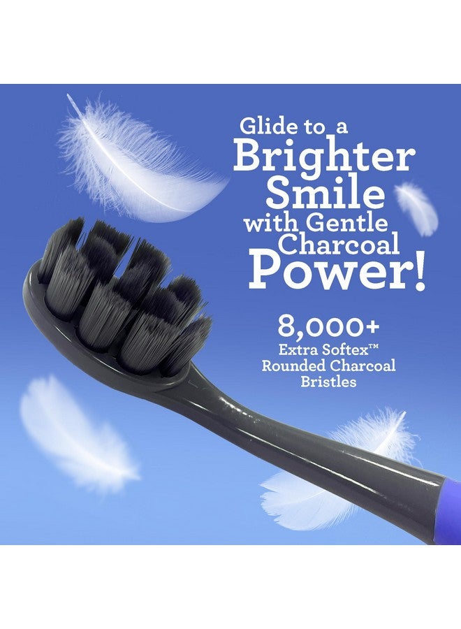 جوراناندا فرشاة أسنان جوروناندا باتر أون غومز بالفحم - أكثر من 8000 شعيرات سوفتكس™ للأسنان واللثة الحساسة، تساعد على تبييض الأسنان، فائقة النعومة (6 قطع) - Image 2