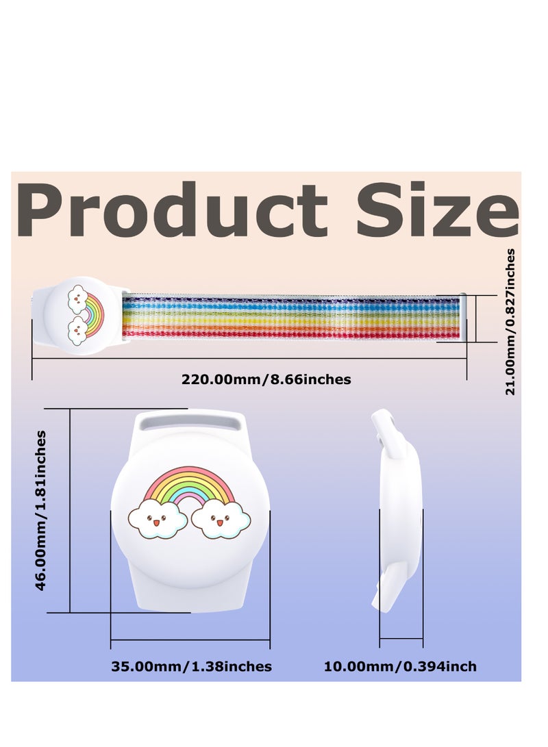 Innoshine 2 Pack Kids Wristband for Airtag  Carton Airtag Holder for Kids, Nylon AirTag Bracelet Kids, Lightweight, Waterproof Band Watch Bracelet Air Tag Cover for children - Image 3