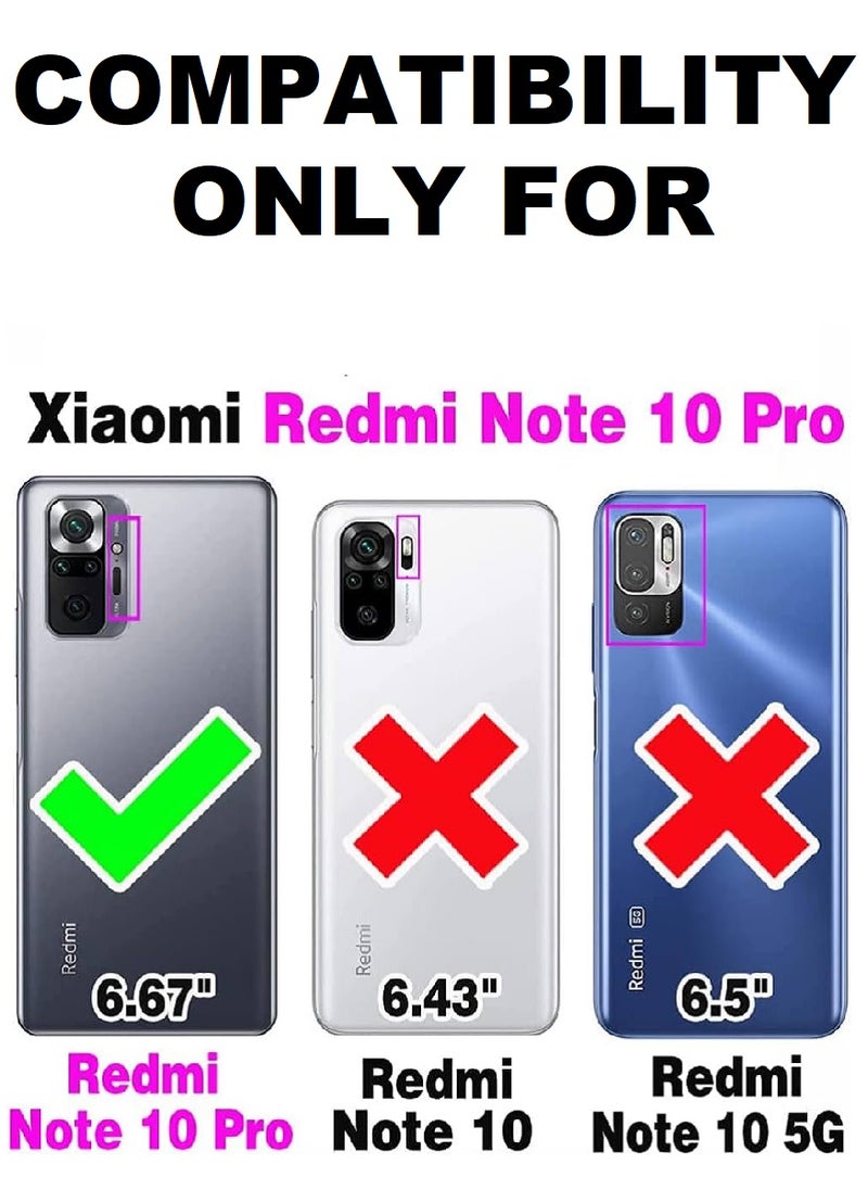 2 Pieces Tempered Glass Screen Protector Clear Designed For Xiaomi Redmi Note 10 Pro Full Screen Coverage And Bubble Free