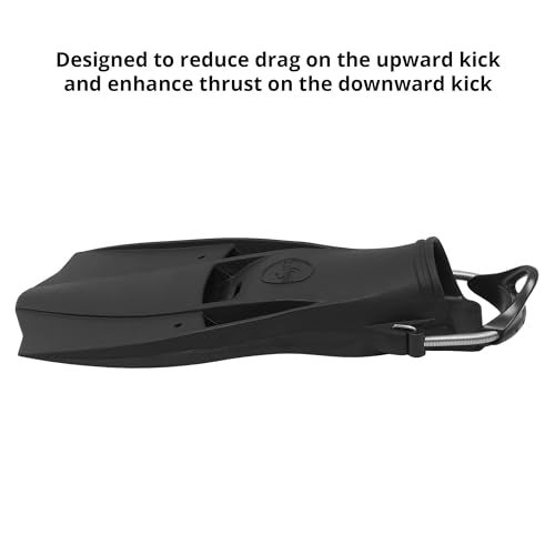 SAEKODIVE Triton Rubber Fins - Adjustable Stainless Steel Spring Straps - Scuba Diving and Snorkeling Gear for Adults (XL, Black) - Image 2