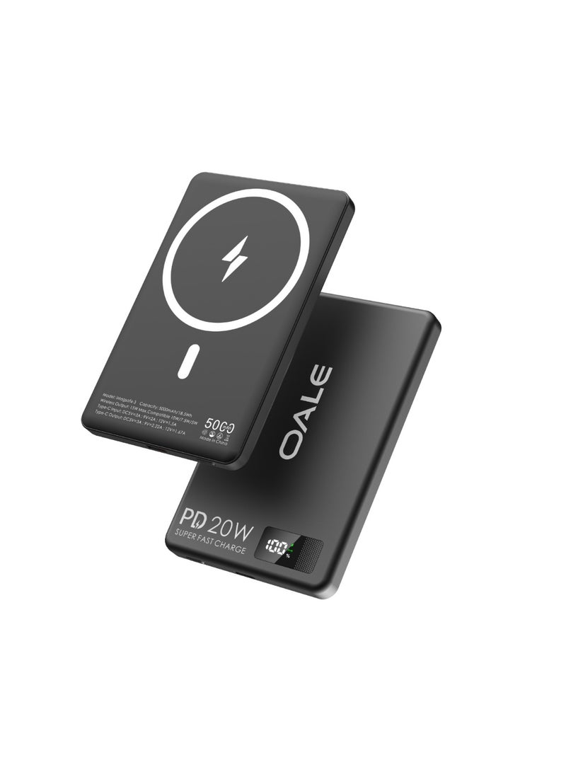 OALE iMagsafe Slim 5000mAh Magnetic Wireless Power Bank 20W PD Fast Charger for iPhone - Image 4