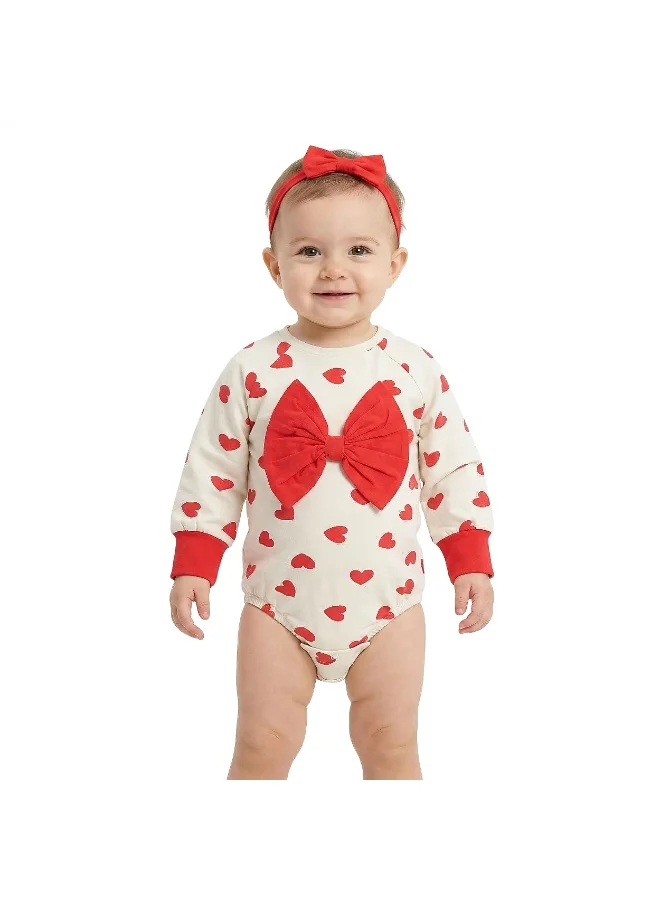ايكو AIKO-INFANT Cute Heart Body Suit with Headband
