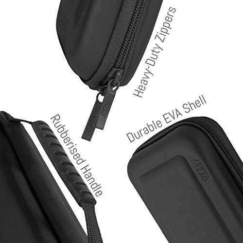 Orzly Carry Case for Nintendo Switch Lite - Portable Travel Carry Case with storage for Switch Lite Games & Accessories [Solid Black] - Image 5